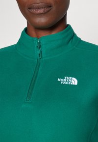 The North Face 100 GLACIER 1/4 ZIP - Polárpulóver - evergreen