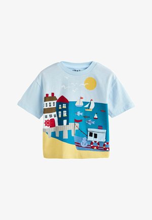 Next, REGULAR FIT - SHORT SLEEVE APPLIQUÉ T-SHIRT . - T-shirt print - blue seaside