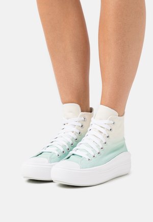 Converse CHUCK TAYLOR ALL STAR MOVE OMBRÉ PLATFORM - Høye joggesko - egret/light dew/white