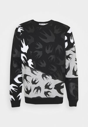 SEAMED TEE CUT UP - Collegepaita - black/grey
