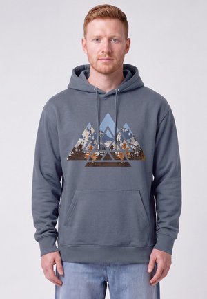 watapparel, GEOMETRIC LANDSCAPE UNISEX - Hoodie - blue grey