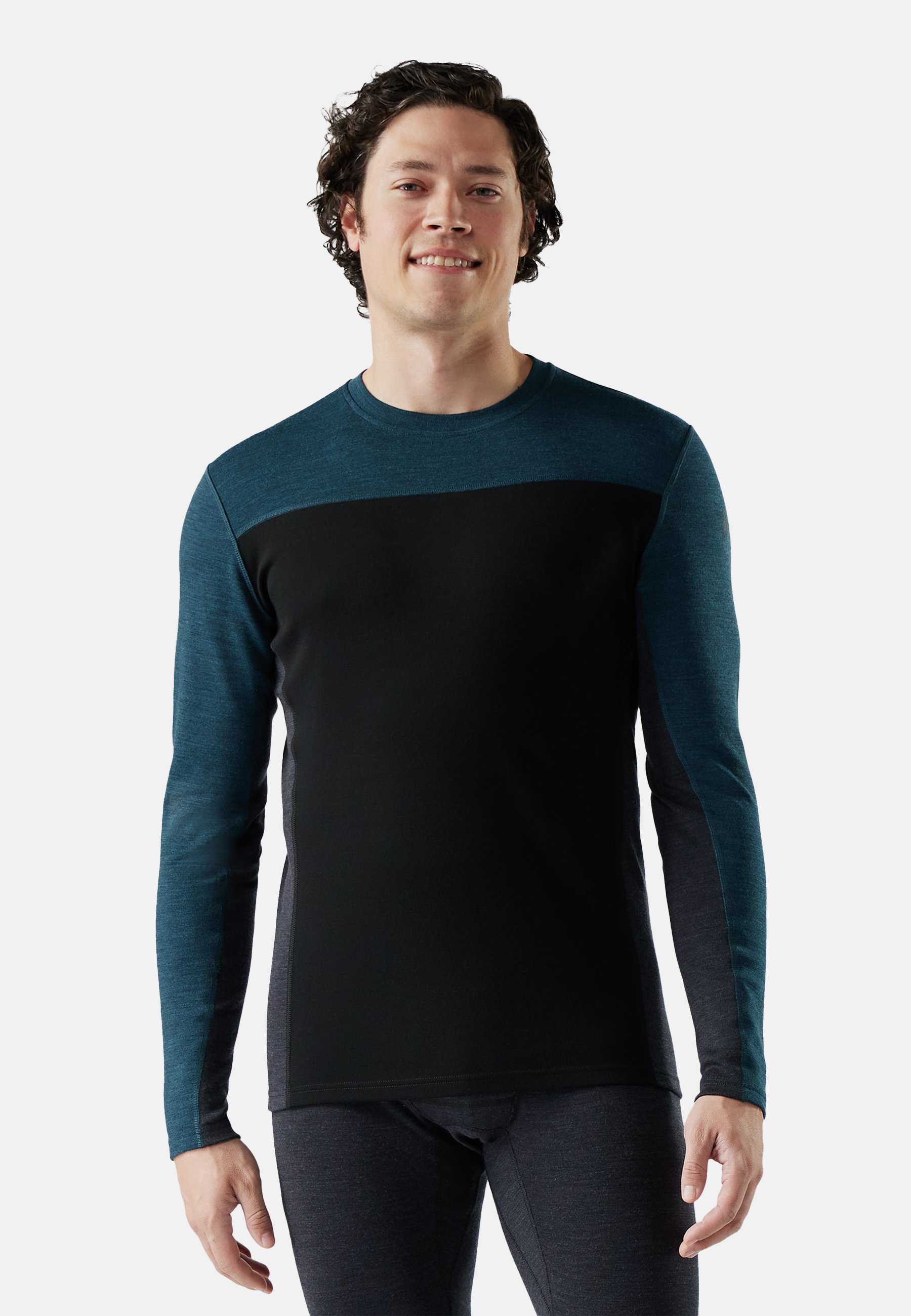 Smartwool Maglietta intima twilight blue black/petrolio