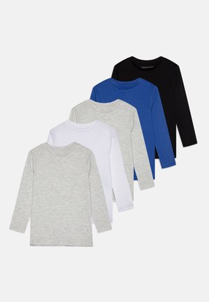 UNISEX 5 PACK  - Camiseta de manga larga - black/mottled light grey/mottled dark grey