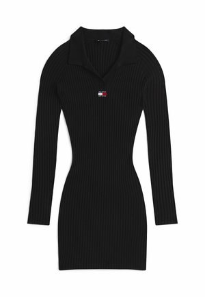 Tommy Jeans BADGE SLIM MINI - Vestido de tubo - black