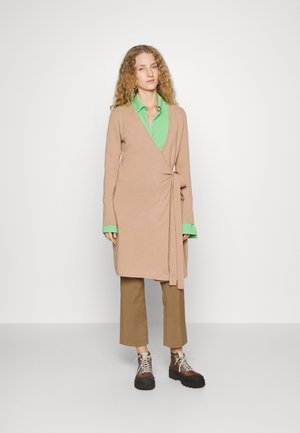WRAP OVER DRESS - Jumper dress - toffee