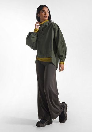 Deha, WIDE-LEG STRETCH JERSEY TROUSERS - TROUSERS - Stoffhose - brown
