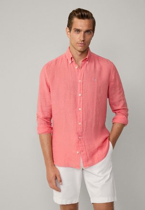 TAILORED FIT LINEN BROMPTON SHIRT - Shirt - coral pink