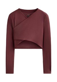 COMFORTLUX CROSSOVER TANK WITH SLEEVES - Long sleeved top - bordeaux
