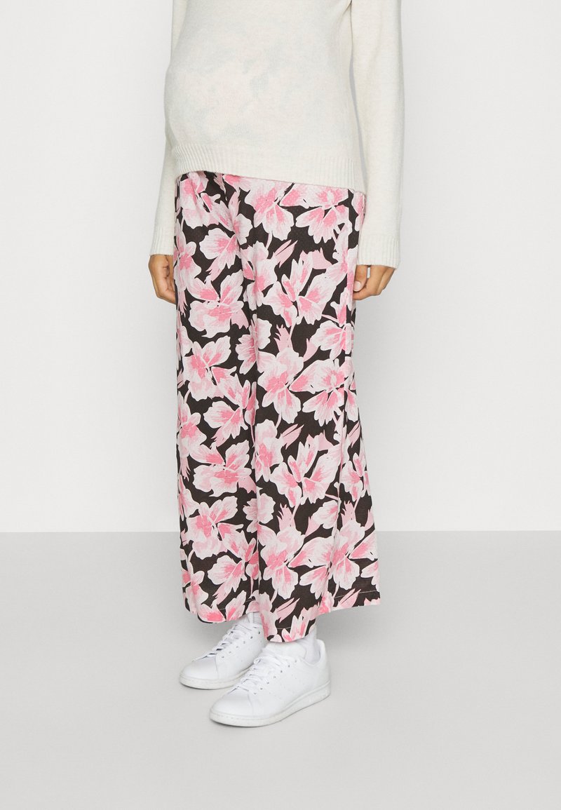 MAMALICIOUS MLPOETRY WO PANTS - Παντελόνι - black pink