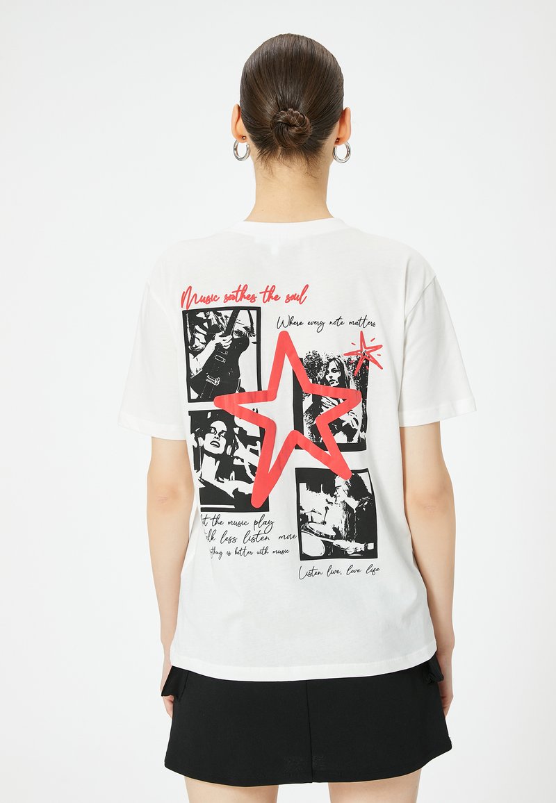 Koton BACK PRINTED - T-shirts print - white