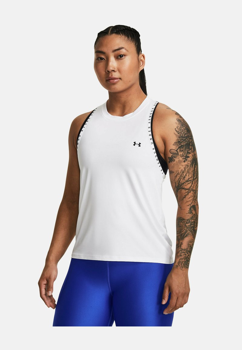 Under Armour SLEEVELESS KNOCKOUT NOVELTY TANK Top white/white