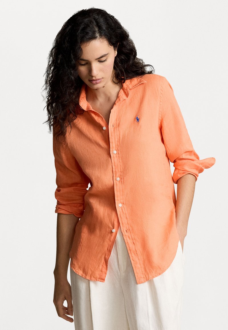 Polo Ralph Lauren - CLASSIC FIT LINEN SHIRT - Button-down blouse - poppy, Enlarge