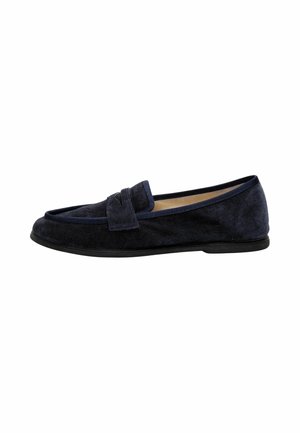 Espadrij l´originale, ESPADRIJ L'ORIGINALE DAMEN SLIPPER LOAFER CLASSIC VELOUR MARINE - Slip-ons - marine