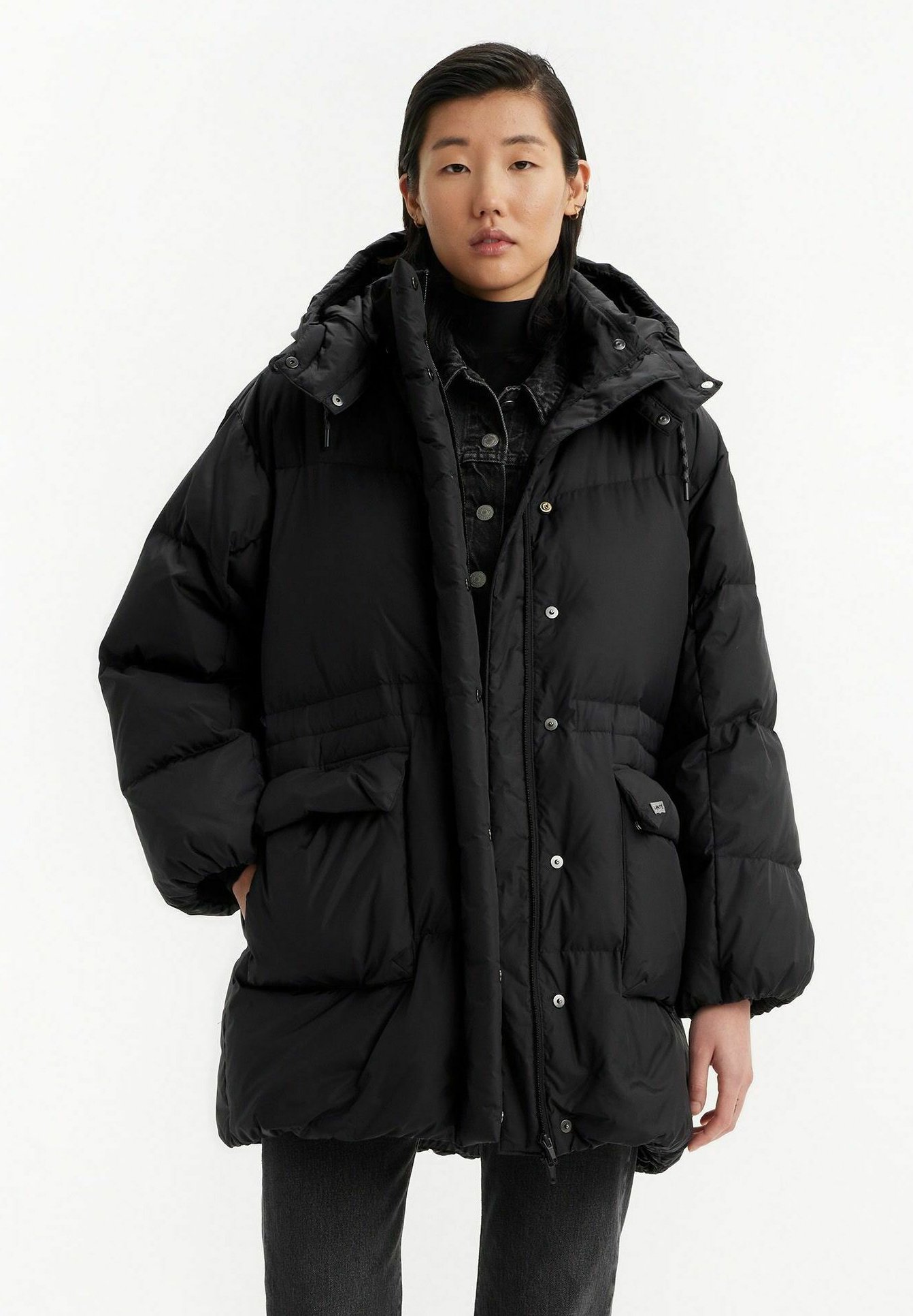 Levi's® WESTERN MIDI BUBBLE PUFFER Abrigo de invierno caviar - Main Image
