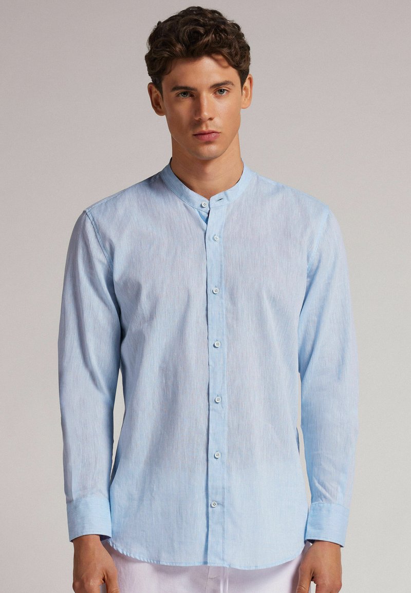 IUMAN Intimissimi Uomo MANDARIN-COLLAR - Košile - hellblau  i   light blue