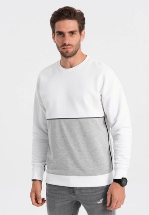 Sweatshirt - white and grey