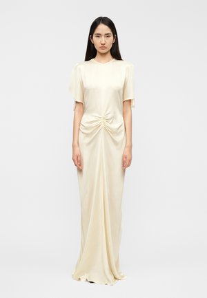 GATHERED WAIST FLOOR LENGTH DRESS - Gallakjole - ivory