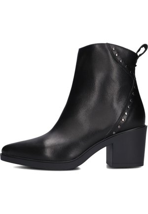 Cowboy/biker ankle boot - zwart
