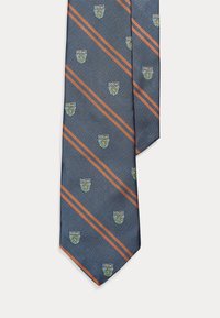 STRIPED SILK REPP CLUB TIE - Cravatta - blue