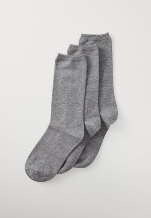 BASIC CREW 3 PACK - Socks - grey