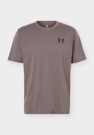 Under Armour, LEFT CHEST LOGO - Základné tričko - peppercorn/black