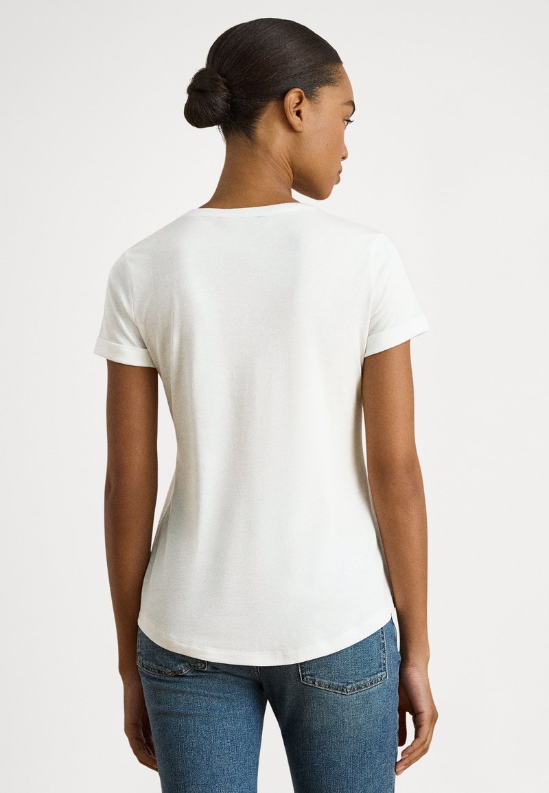 Koton EMBROIDERED CREW NECK SHORT SLEEVE - T-shirt con stampa - white/bianco