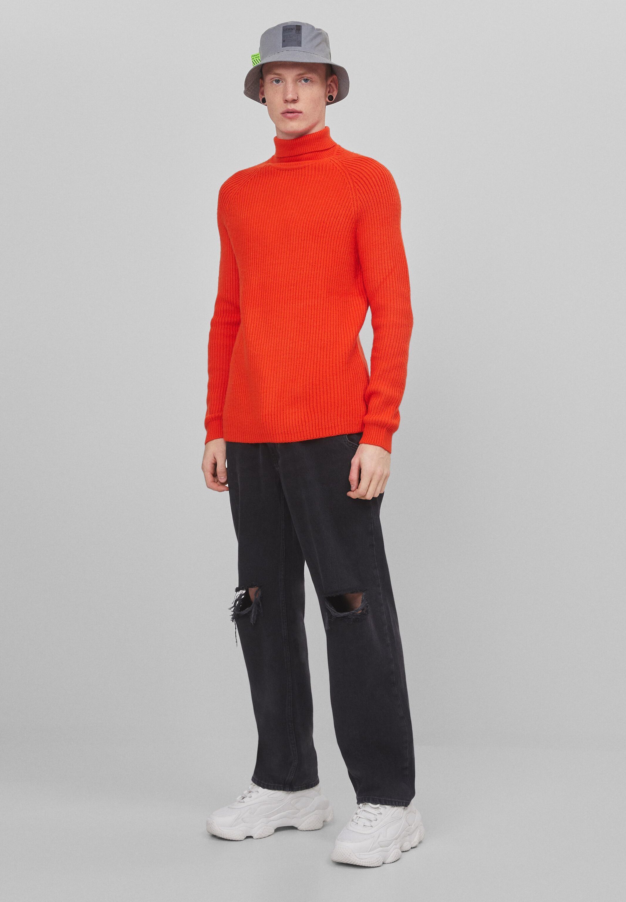 Bershka MIT RISSEN - Straight leg jeans - Black/black - Zalando.ie