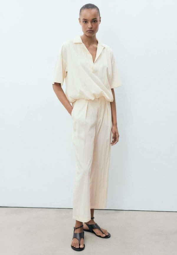 CROPPED - Trousers - vanilje4