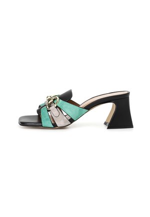 Ciabattine con tacco - black multicolor