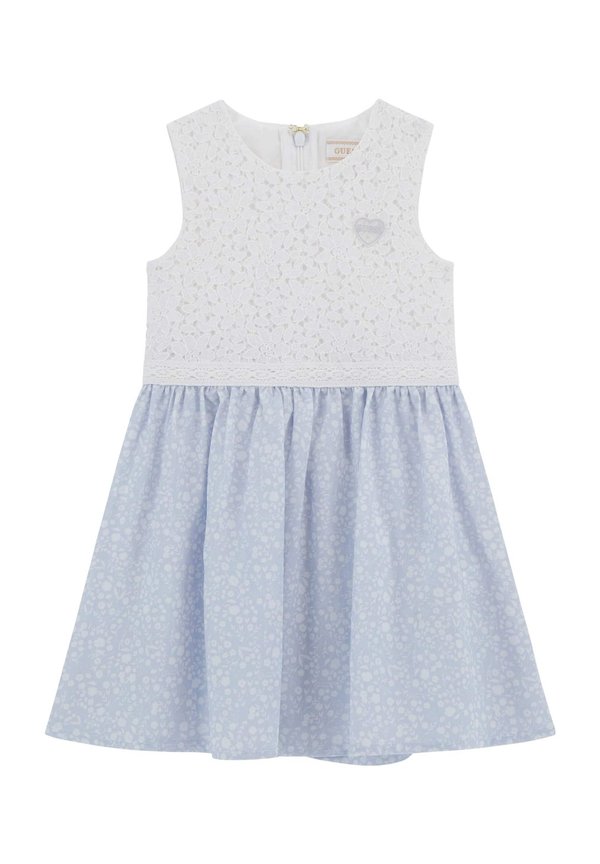 KURZES FIT AND FLARE - Freizeitkleid - weiß