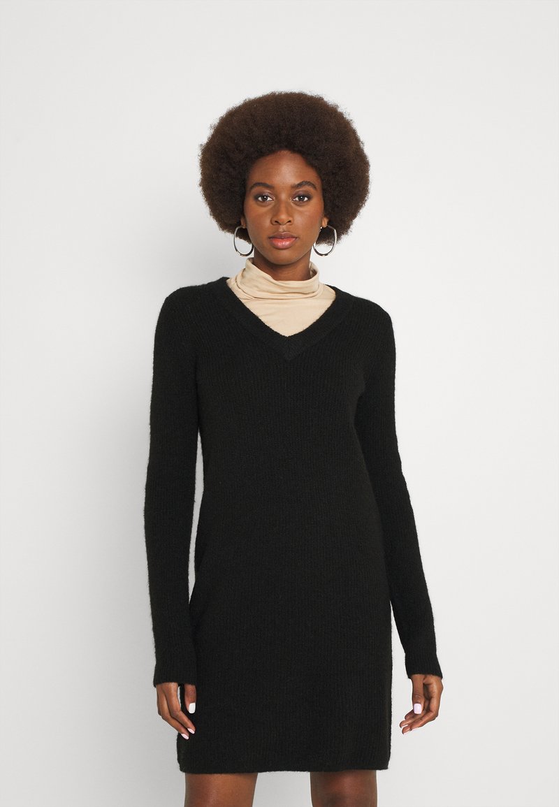 PIECES Tall PCELLEN V NECK DRESS Jumper dress black Zalando.de