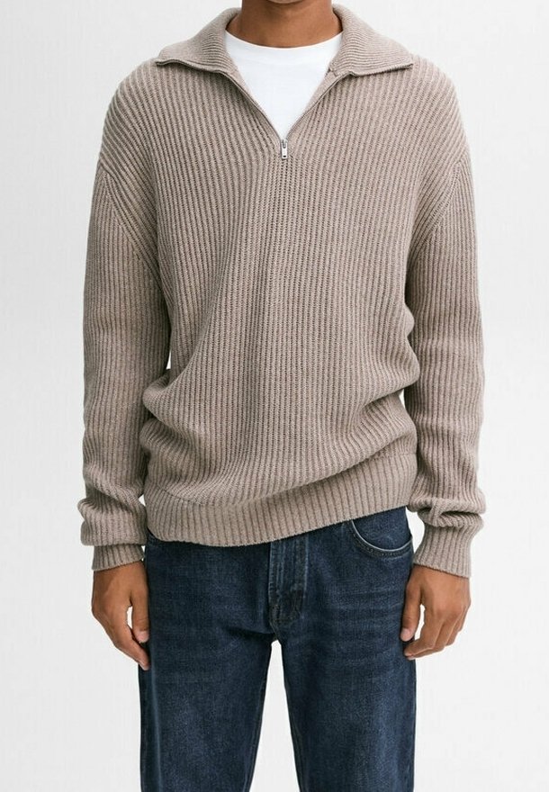 Massimo Dutti Strickpullover - light brown