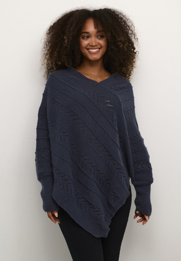 HOLIDAY PONCHO - Strickpullover - total eclipse