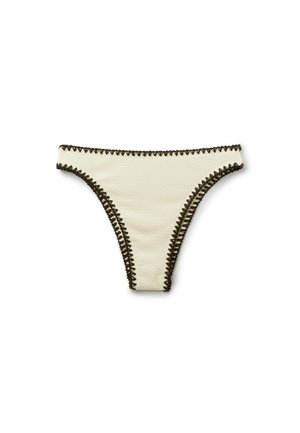 Calzedonia, BICOLOR EMBROIDERY BRAZILIAN - Bikini pezzo sotto - white