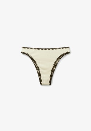 Calzedonia, BICOLOR EMBROIDERY BRAZILIAN - Bikini pezzo sotto - white