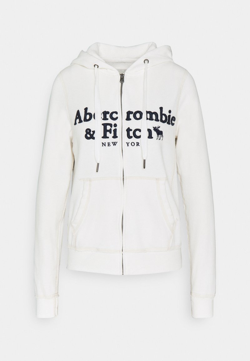 Abercrombie & Fitch LONG LIFE FULL ZIP - Sweatjakke - white ...