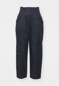 WIDE LEG PANT WITH POCKETS - Kelnės - black