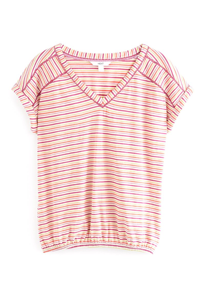 Next T-shirt print donkerroze