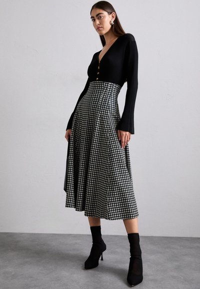 Norma Kamali GRACE SKIRT - Πλισέ φούστα - black