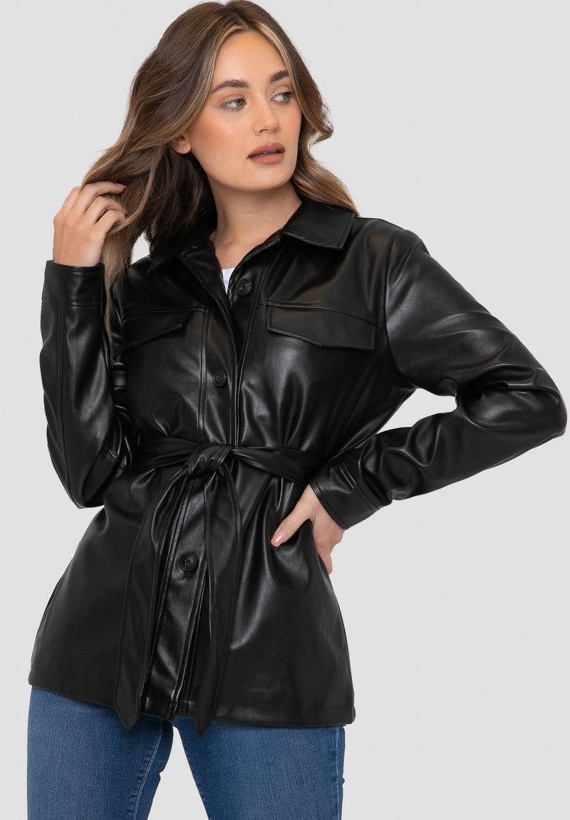 Threadbare Faux leather jacket black Zalando.ie