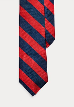 Polo Ralph Lauren, STRIPED SILK REPP NARROW TIE - Γραβάτα - navy/red