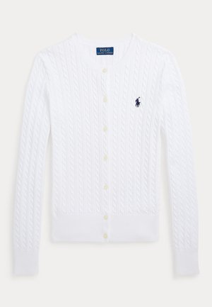Polo Ralph Lauren MINI CABLE COTTON CARDIGAN 7-14Y - Cardigan - optic white/navy