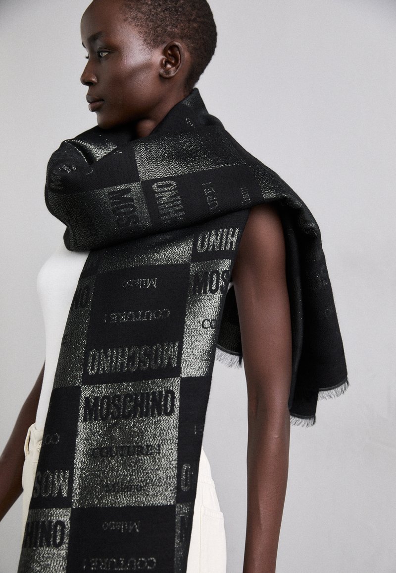 MOSCHINO SCARF - Scarf - black/white