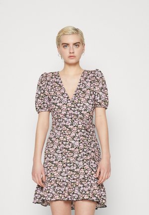 Gina Tricot MAYA WRAP DRESS - Φόρεμα ημέρας - pink ditsy