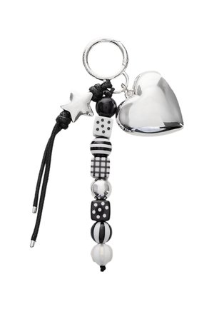 BEADED HEART - Porte-clefs - metallic grey