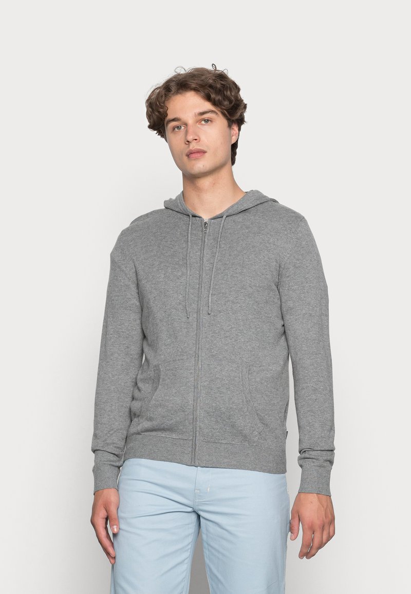 Jack & Jones JJEEMIL CARDIGAN - Casaco de malha - grey melange