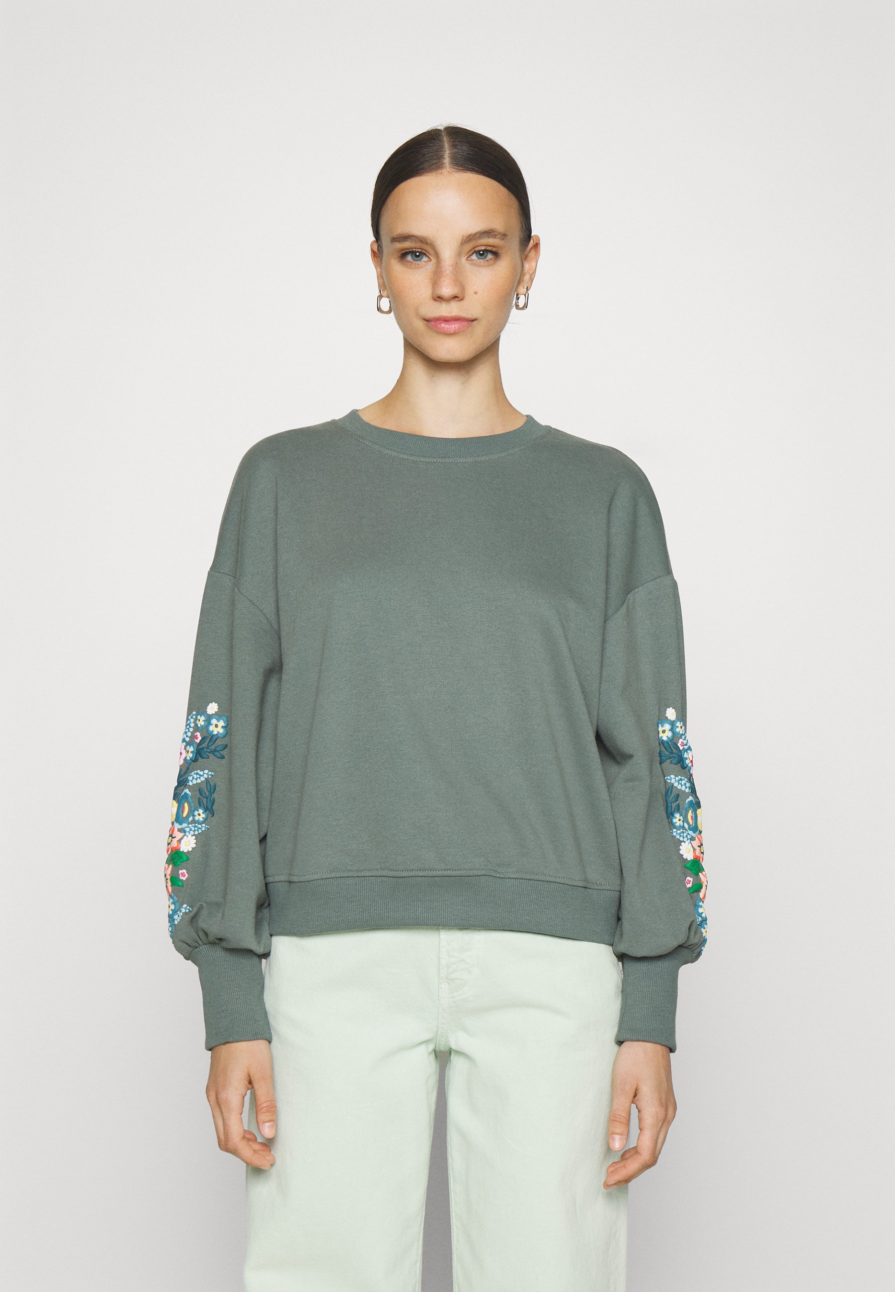 ONLY Onlbrooke Felpa Donna Con Stampa Fiori - Maglia Di Tuta Manica Lunga, Cotone E Poliestere - Foto 13