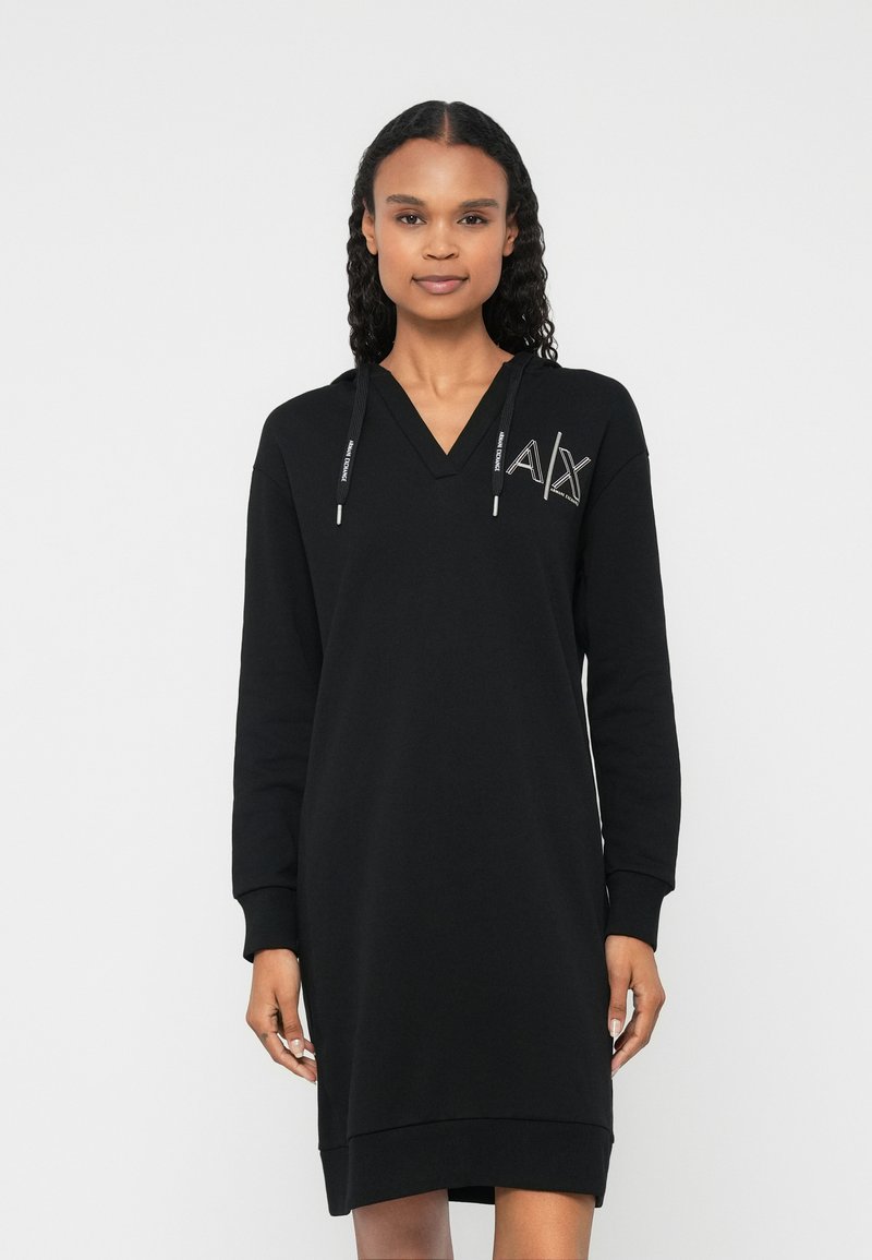 Armani Exchange Gebreide jurk zwart Armani Exchange Gebreide jurk zwart