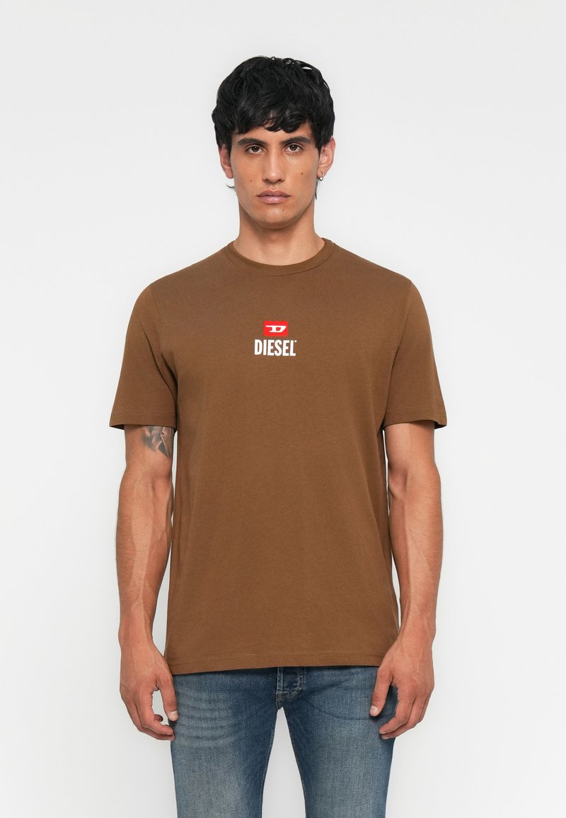 Diesel T-shirt print bruin