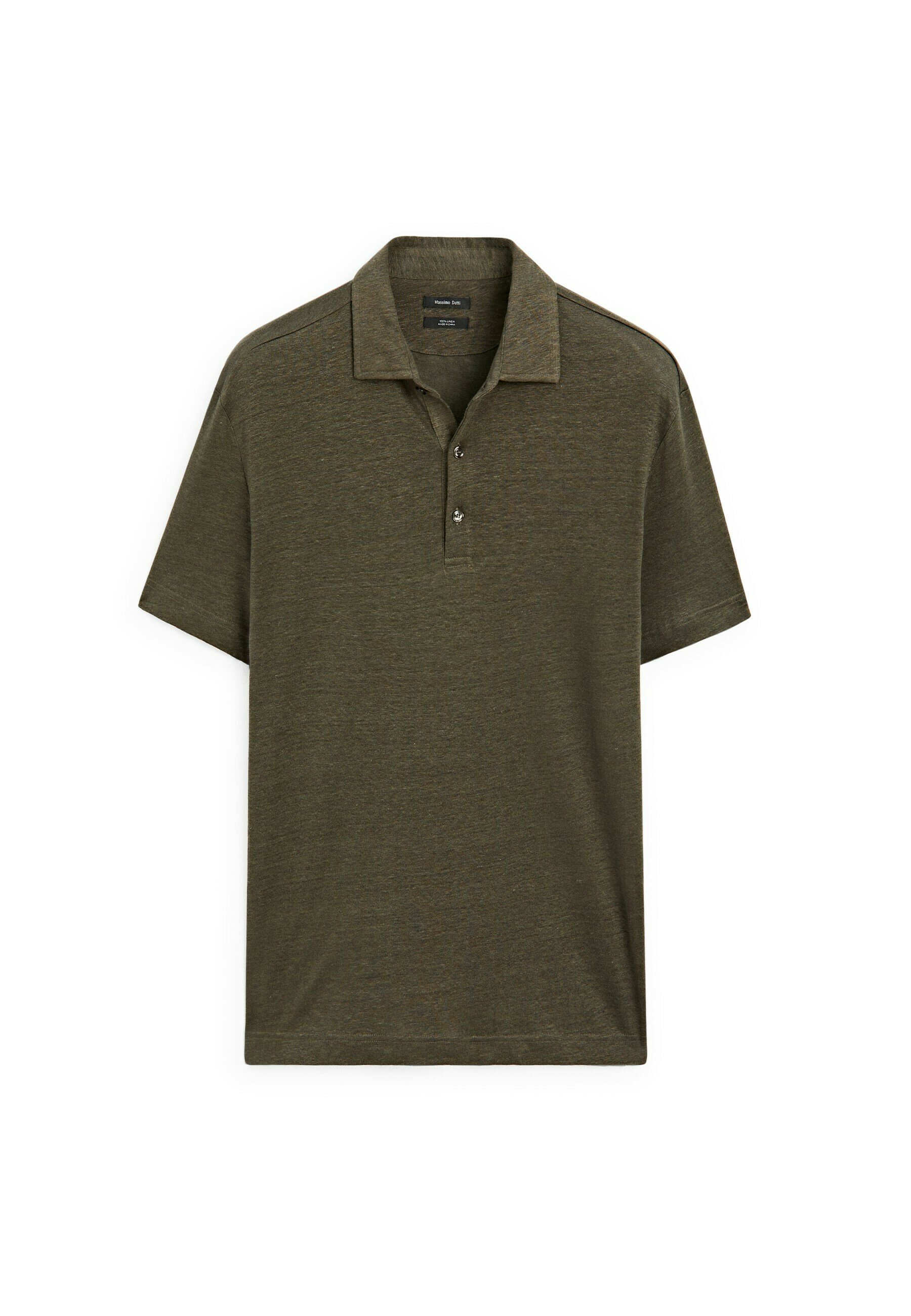 Massimo Dutti SHORT SLEEVE - Polo shirt - khaki - Zalando.co.uk